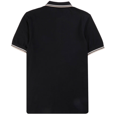 Fred Perry Polo Polo Uomo twin tipped in puro cotone Nero P24-FRED PERRYM3600-U58-S - Francavilla Moda